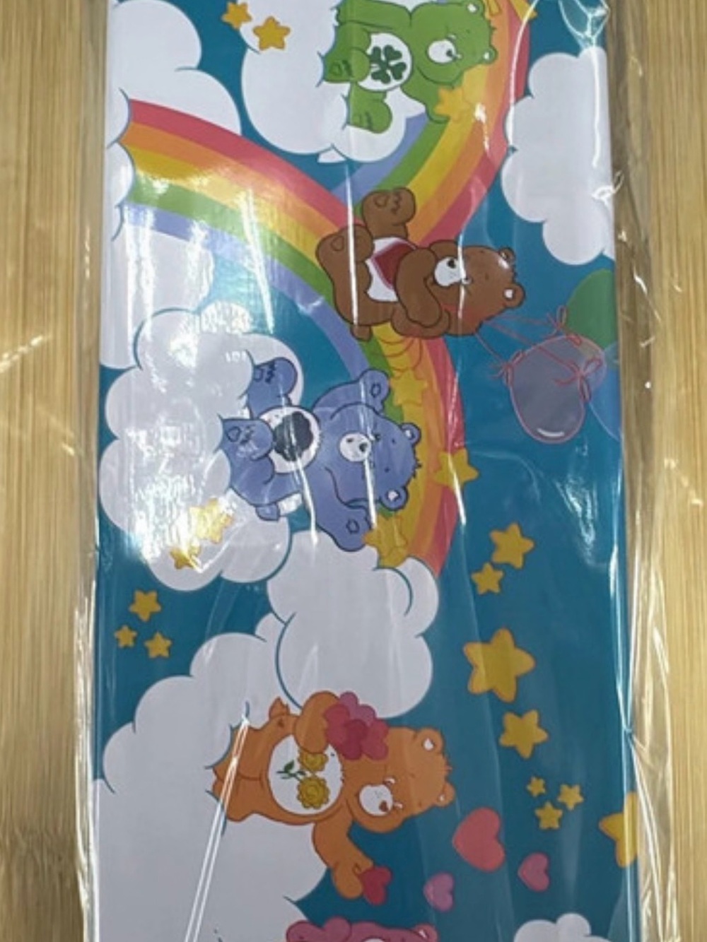 Care Bears Blue Kids Pajama Top with Rainbow and Cloud Print